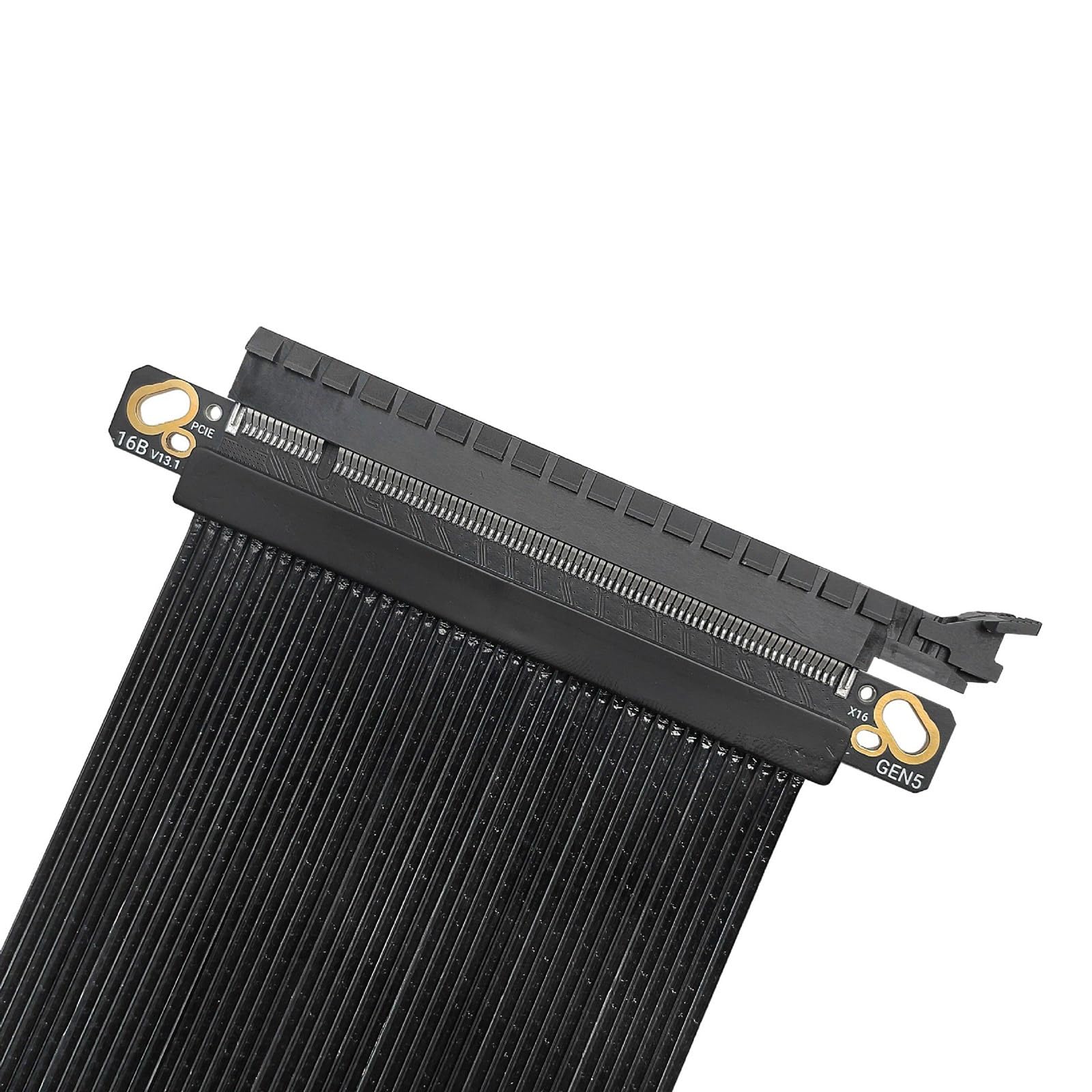 Cable plano de extensión de tarjeta gráfica PCIe 5.0 X16 de 0,9 mm con diseño paralelo de 180°, rendimiento de refrigeración optimizado