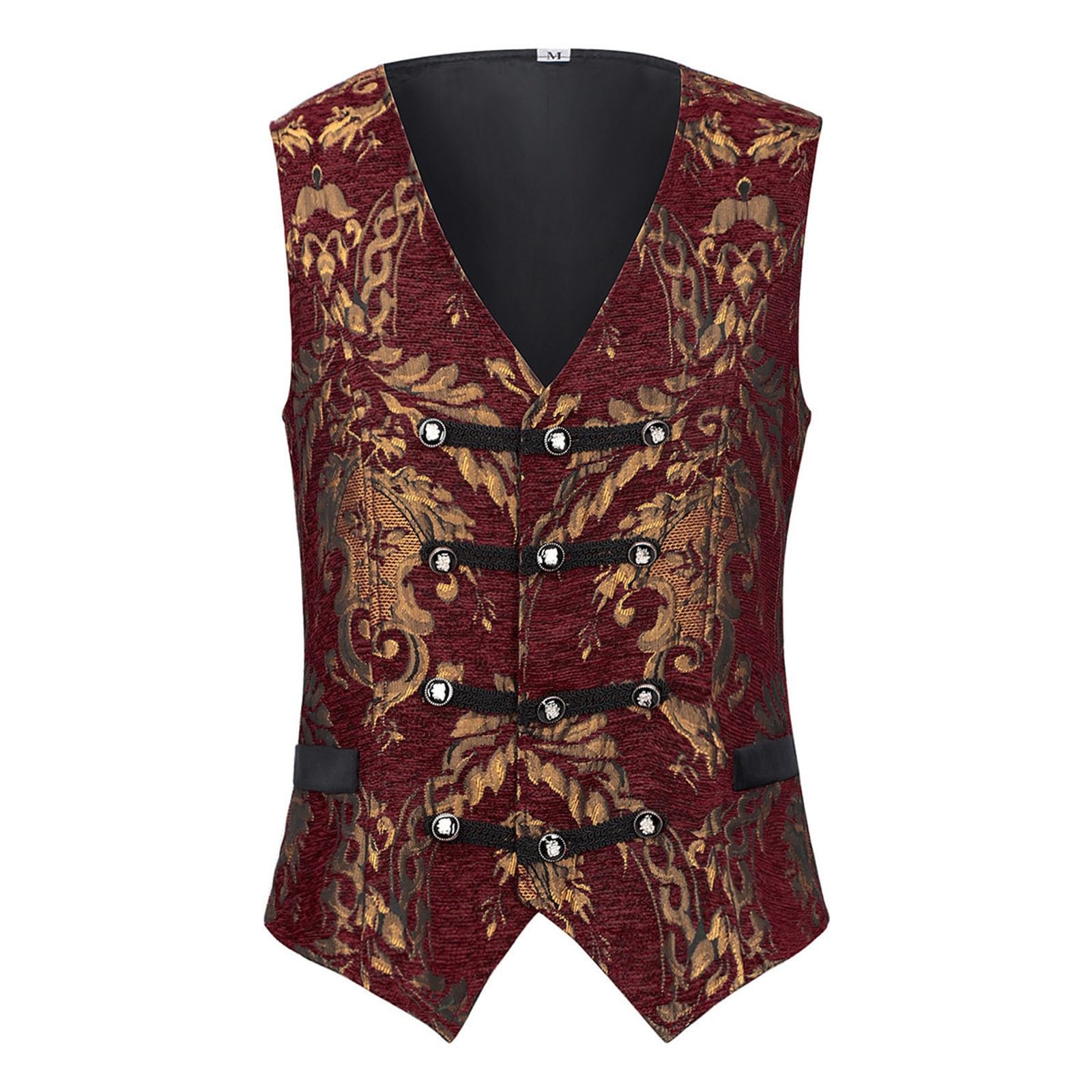 Chaleco steampunk hombre retro gótico con ajuste slim fit de sastrería 8