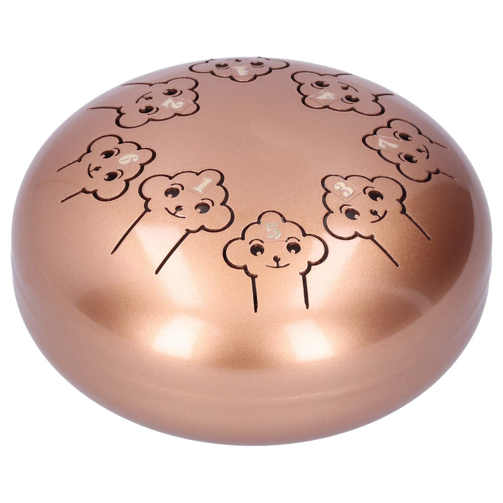 Tyenaza Tamburo con Lingua in Acciaio da 5,5 Pollici, Regalo per Amanti della Musica per Principianti a Percussione dei Cartoni Animati Portatile, per Gli Amanti della Musica (Oro)