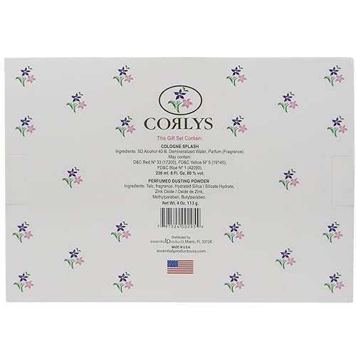 Miniatura 2 de corlys Cologne Splash 8oz y quitar el polvo en polvo 3oz Azul