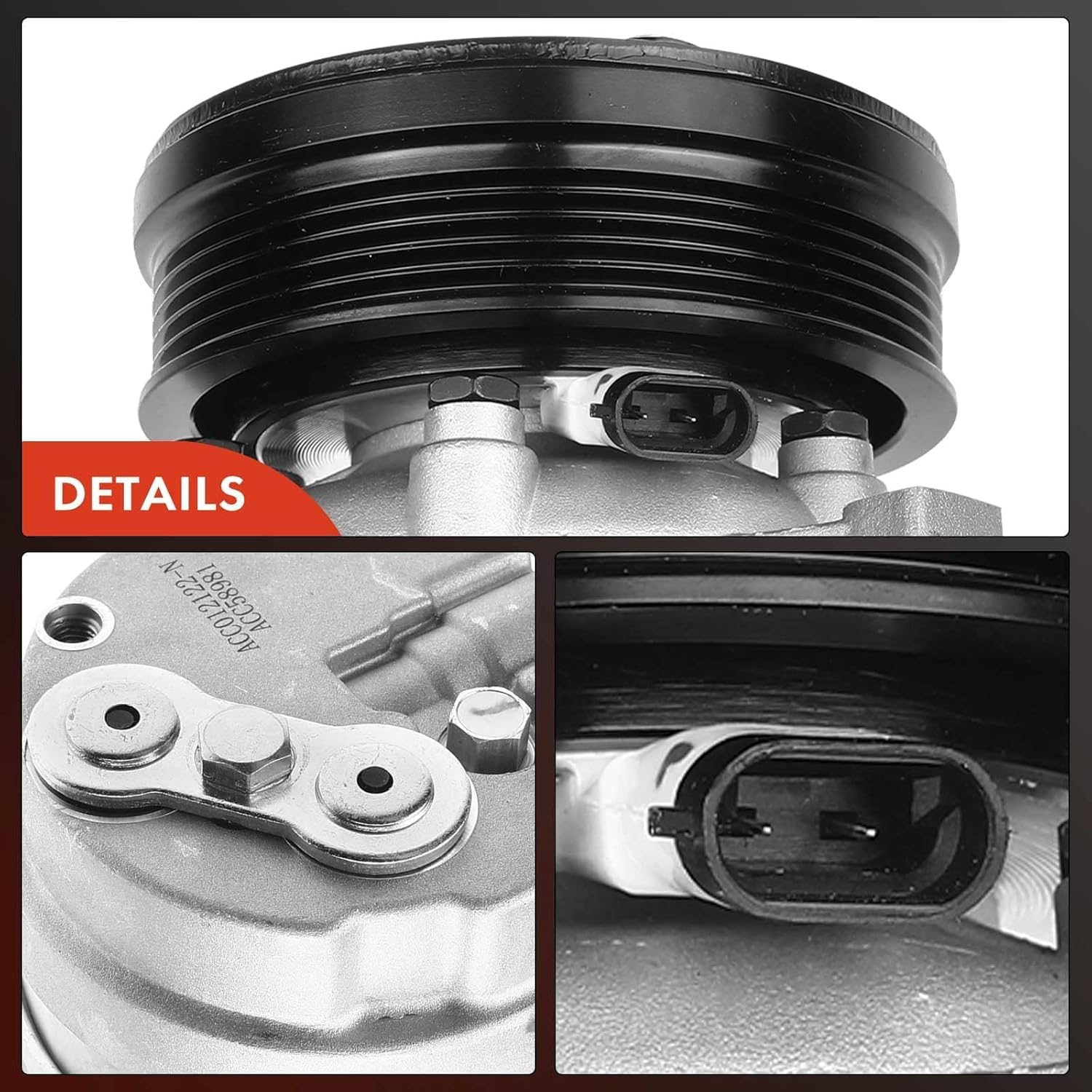 A-Premium Air Conditioner AC Compressor with Clutch Compatible with Buick Skylark Chevrolet Chevy Beretta Cavalier Corsica Pontiac Grand Am Sunfire Oldsmobile Achieva, w/ 5/8" Suction Port