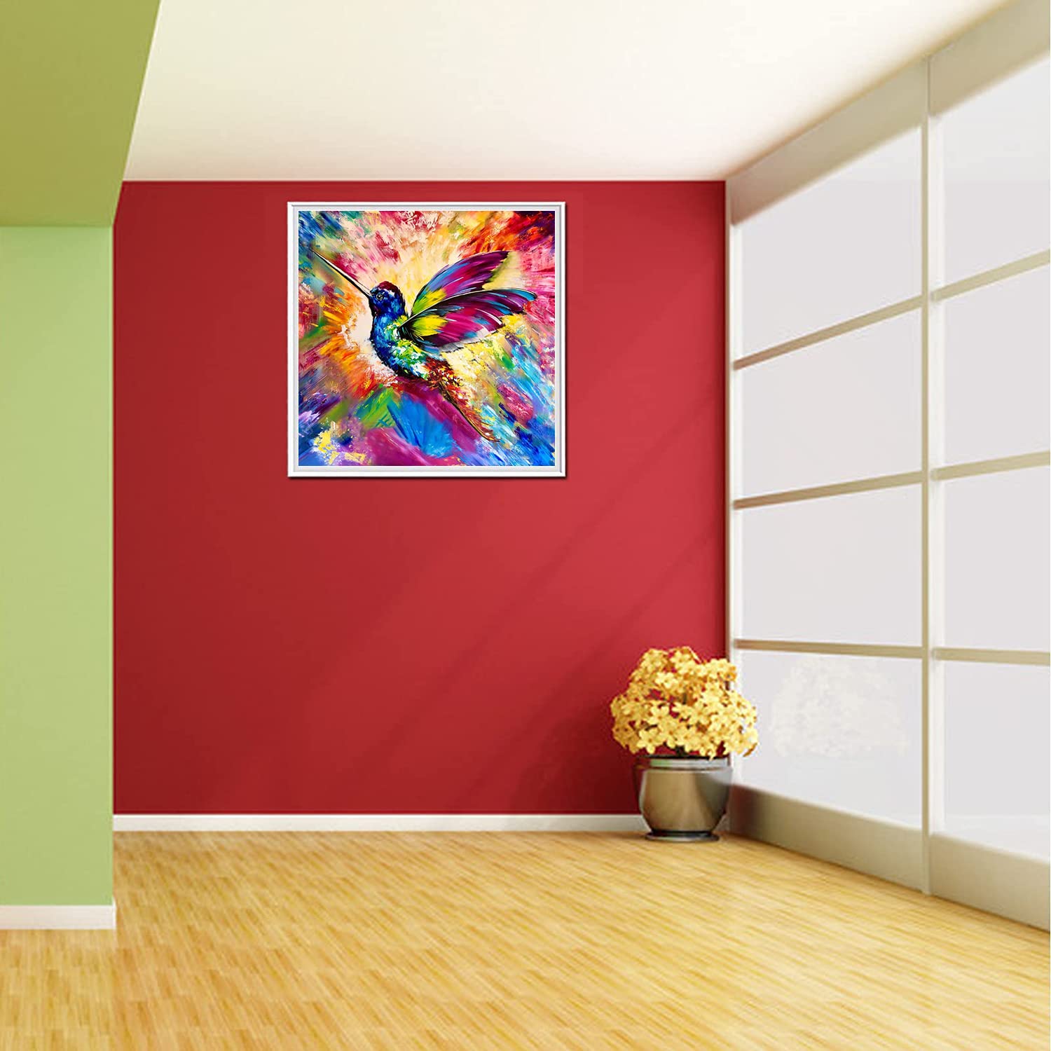 Diamond Painting 5D Fai Da Te, Kit Quadro Mosaico 35x95 Cm, Decorazione Parete Con Tela E Strass
