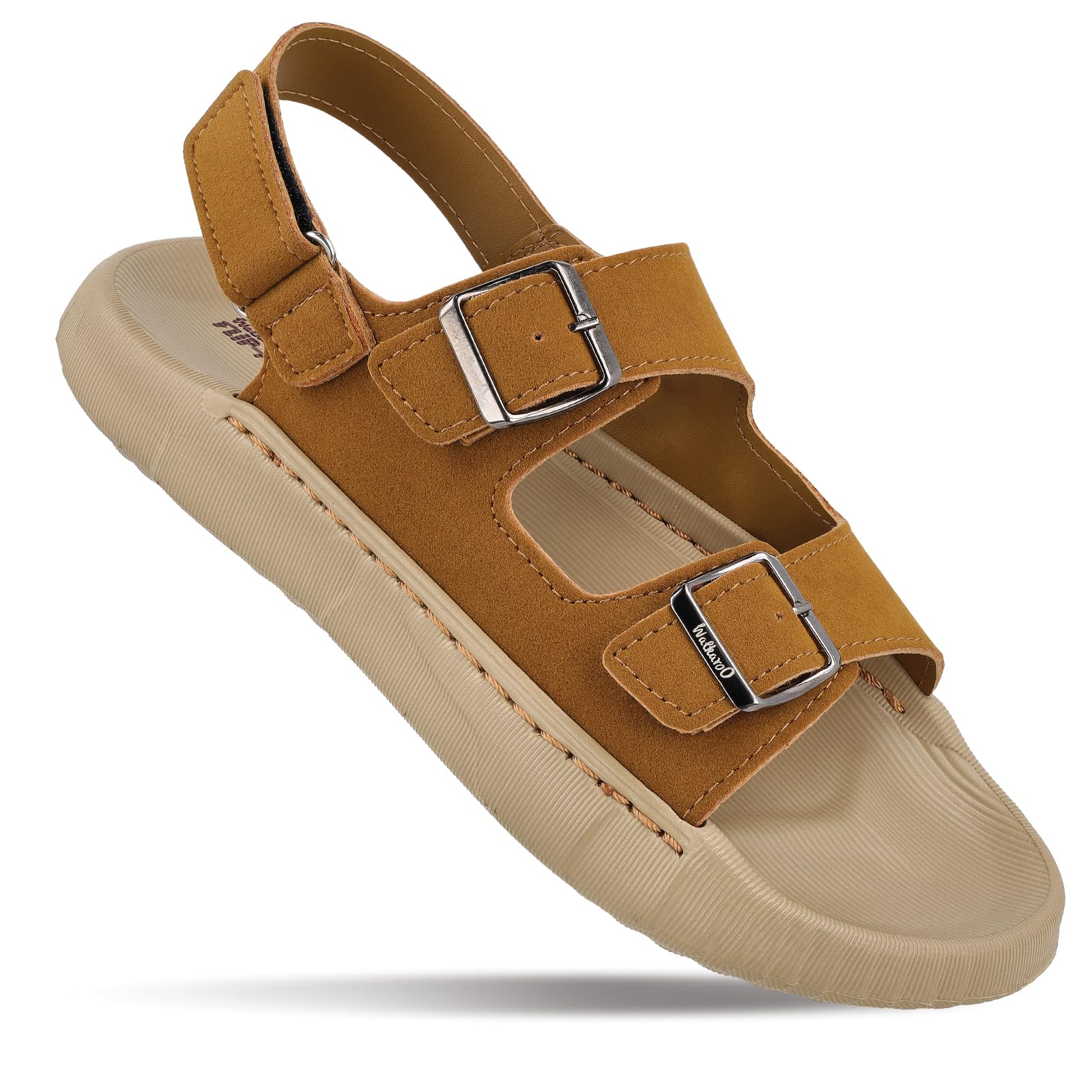 walkaroo Men's Adjustable Straps with Hook and loop Comfort Sandals - WE8822-picture-49