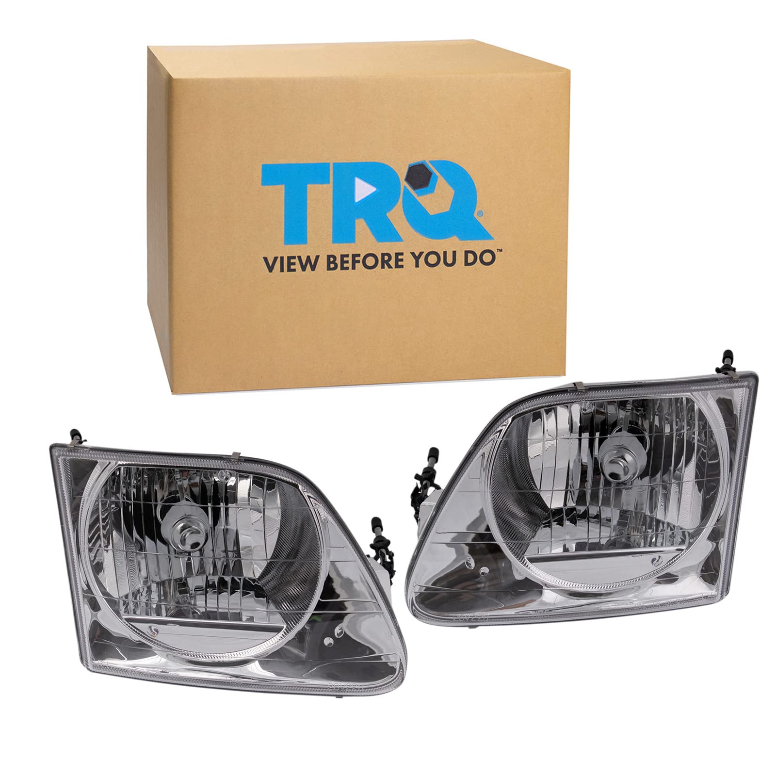 TRQ HLA95281 (2 Piece) OE Factory Style Replacement Headlights Assembly
