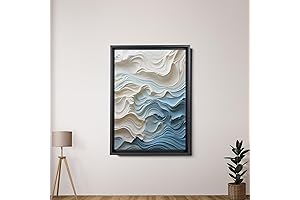 Stunning White Plaster Wall Decor | Textured Canvas Art