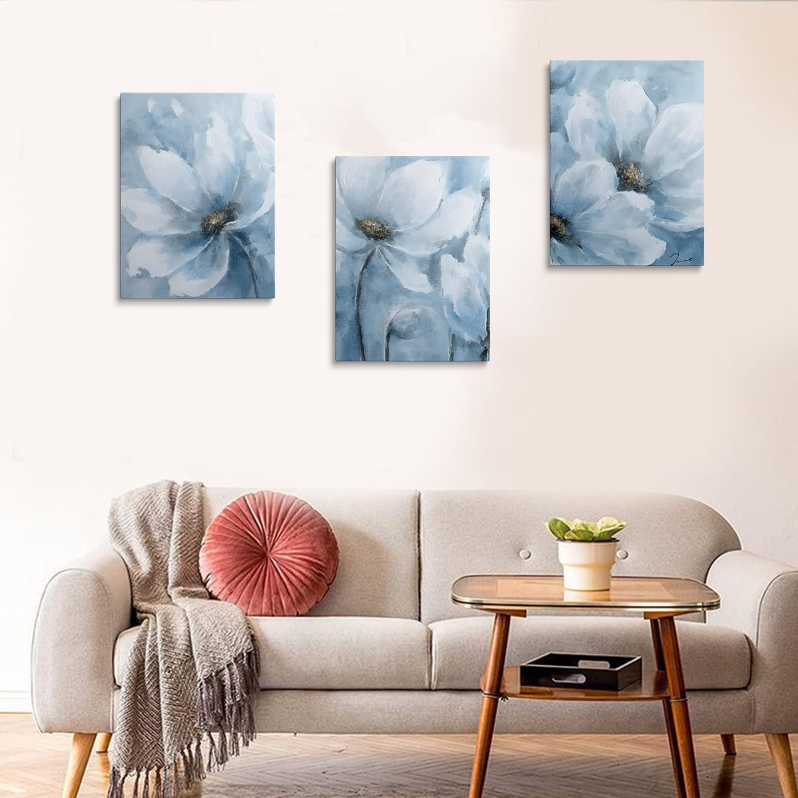 prinfantasy Framed Wall Art Home Decor Canvas Posters Flover Pictures for Bedroom Bathroom Living Room Aesthetic Room Decoration YH1304 - Image 4