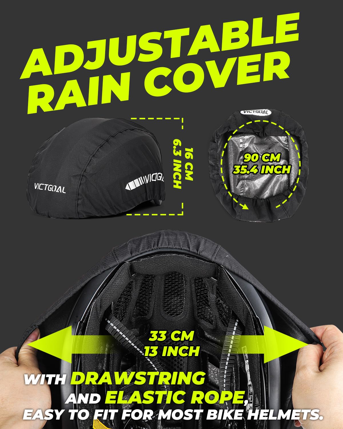 Bike Helmet Rain Cover with Reflective Stripes Waterproof for Road Cycling