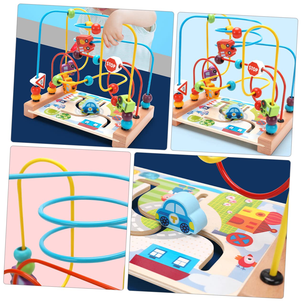 Gatuida Laberinto de Cuentas Oceánicas Educativo para Niños, Juguete Montessori de Material Sintético, Forma Redonda, Mejora Imaginación y Cognición Infantil