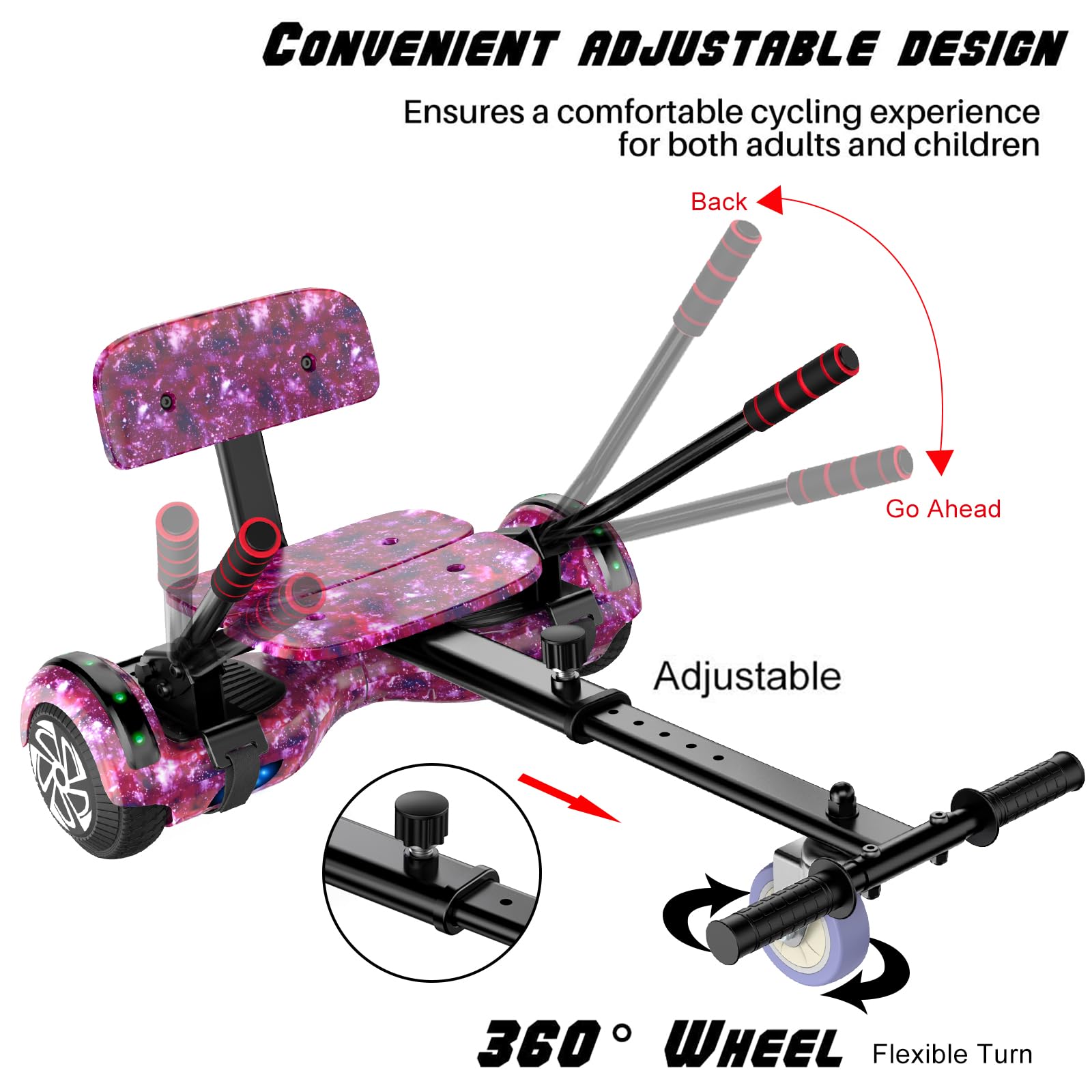 SISIGAD DESKOROLKA ELEKTRYCZNA+Gokart 6.5''Hoverboard LED PREZENT dla dziecka