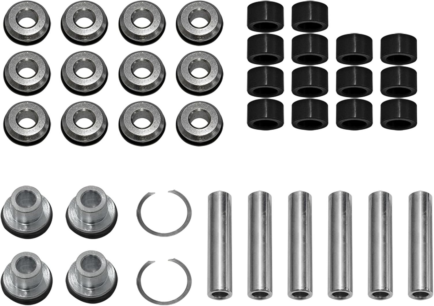 SuperATV Heavy Duty UHMW A Arm/Control Arm Bushing Kit for Polaris RZR XP 1000/4 1000 (2014-2023) | Polaris RZR XP/4 Turbo (2016+) - Self Lubricating to Increase Bushing Life