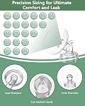4 Pack Breast Pump Replacemnt Parts with 21mm Flange Compatible with Spectra S1 S2 S9 Plus SG, Including Flange, Backflow Protector,Tubing,Valves, Bottle