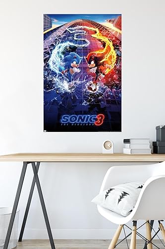 Miniatura 6 de Trends International Sonic The Hedgehog 3 - Póster de pared de una hoja, 22.37 x 34.00 pulgadas, paquete de póster y montaje