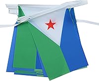 Vista 61 de Guatemala 19.7 ft BUNTING Flag 20 banderas 9'' x 6'' - Banderas de cuerda guatemalteca 5.9 x 8.3 in - AZ FLAG