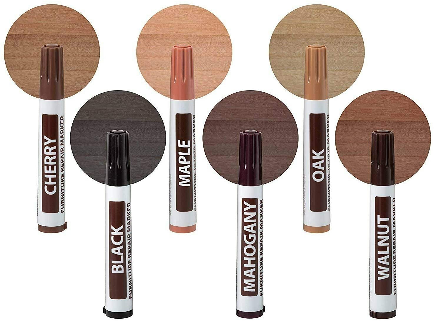 RamPro Furniture Markers Touch Up Repair System 12Pc Scratch Restore