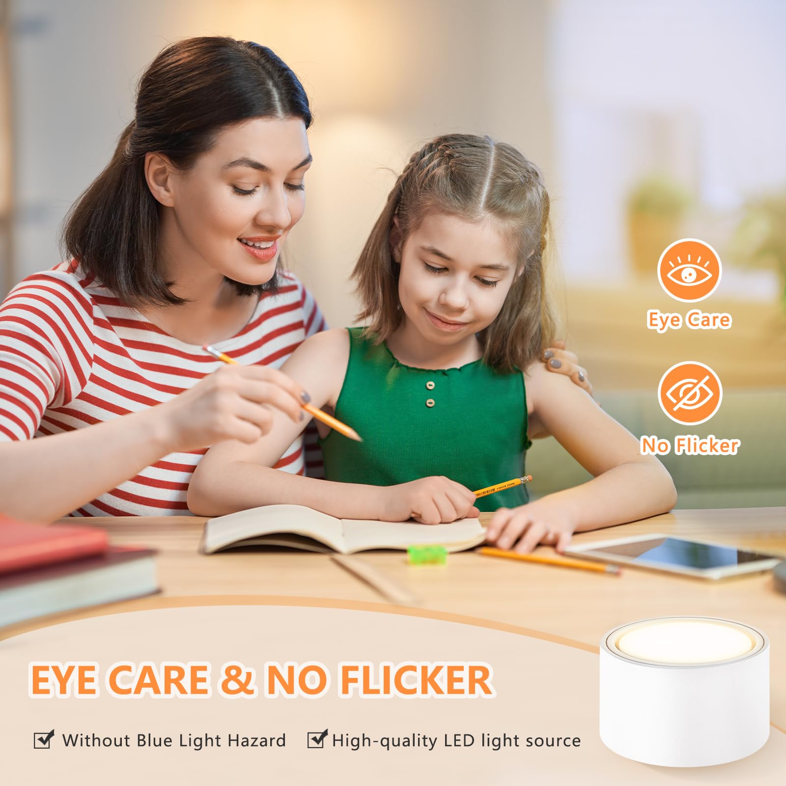 GeyouLux 4 Focos LED Techo Focos Superficie Grientable incl. Bombilla 6W Intercambiable Módulo GX53 LED Plafón Focos 3000K Blanco Cálido Aluminio Ø95x55mm Focos LED Interior 680LM Lampara Techo Blanca