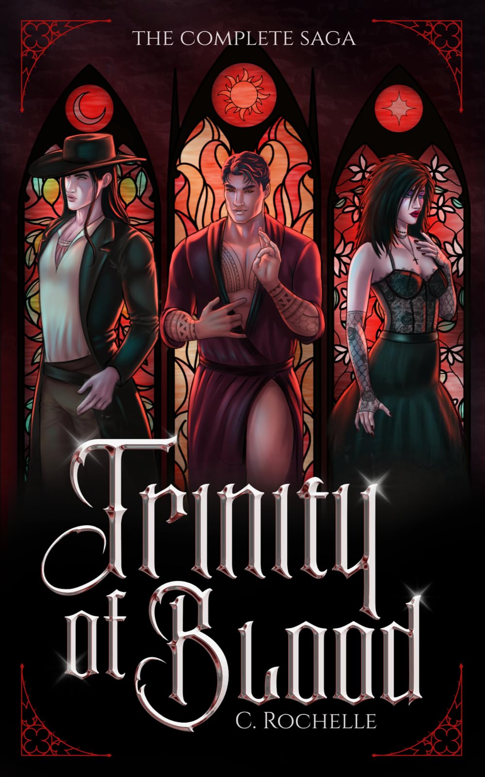 Trinity of Blood: The Complete Saga: An MM to MMF Vampire Romance (Strange Vacationland)