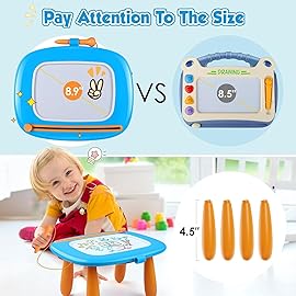 Smasiagon Toddler Girl Boy Toys,Magnetic Drawing Board for Toddlers,Early Learning Doodle Board Writing Painting Sketch Pad, Birthday Easter Valentines Day Gifts for 1 2 3 Year Old (Light Blue)