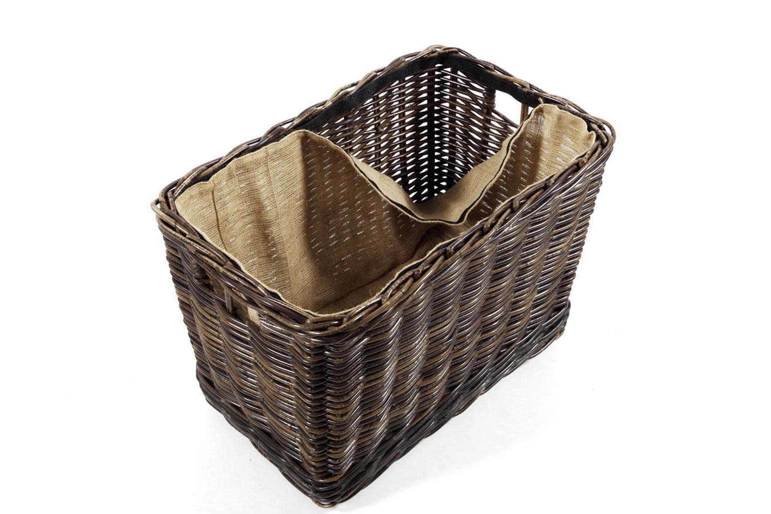 Kobolo Holzkorb für Kaminholz Kaminholzwagen mit Rollen aus Rattan