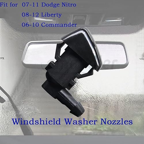Miniatura 4 de Boquilla pulverizadora de limpiaparabrisas Accesorio de repuesto para Dodge Nitro 07-11, Liberty, 06-10 Commander. OEM # 55157319AA,4806312AA (2pcs)