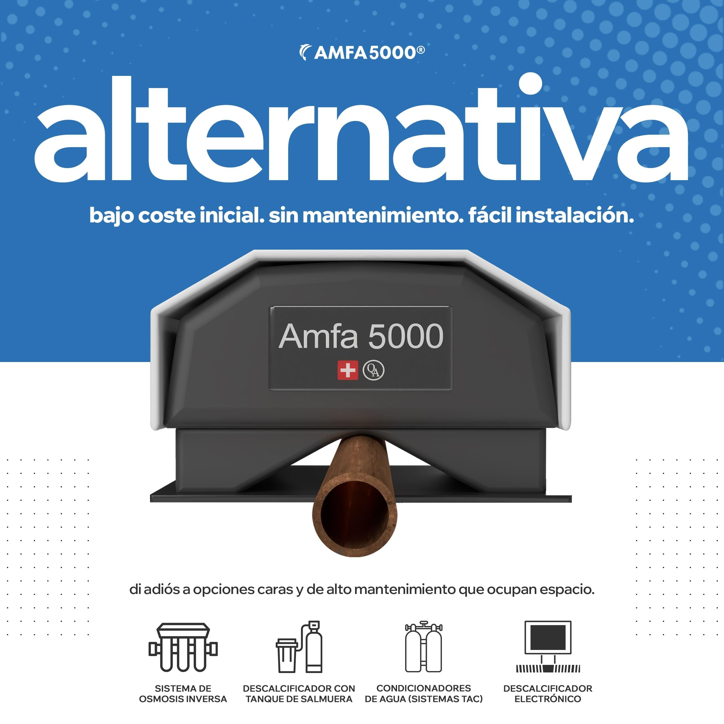 Amfa5000® Descalcificador Magnético sin Sal - Antical Agua Casa | Antical magnético sin sal ni química - protege tuberías, ducha y lavadora - sin mantenimiento