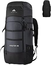 MOUNTILE QUESTER 60L Travel Backpack with Water Proof Rain Cover - Camping Hiking Rucksack Trekking Bag - MTL01
