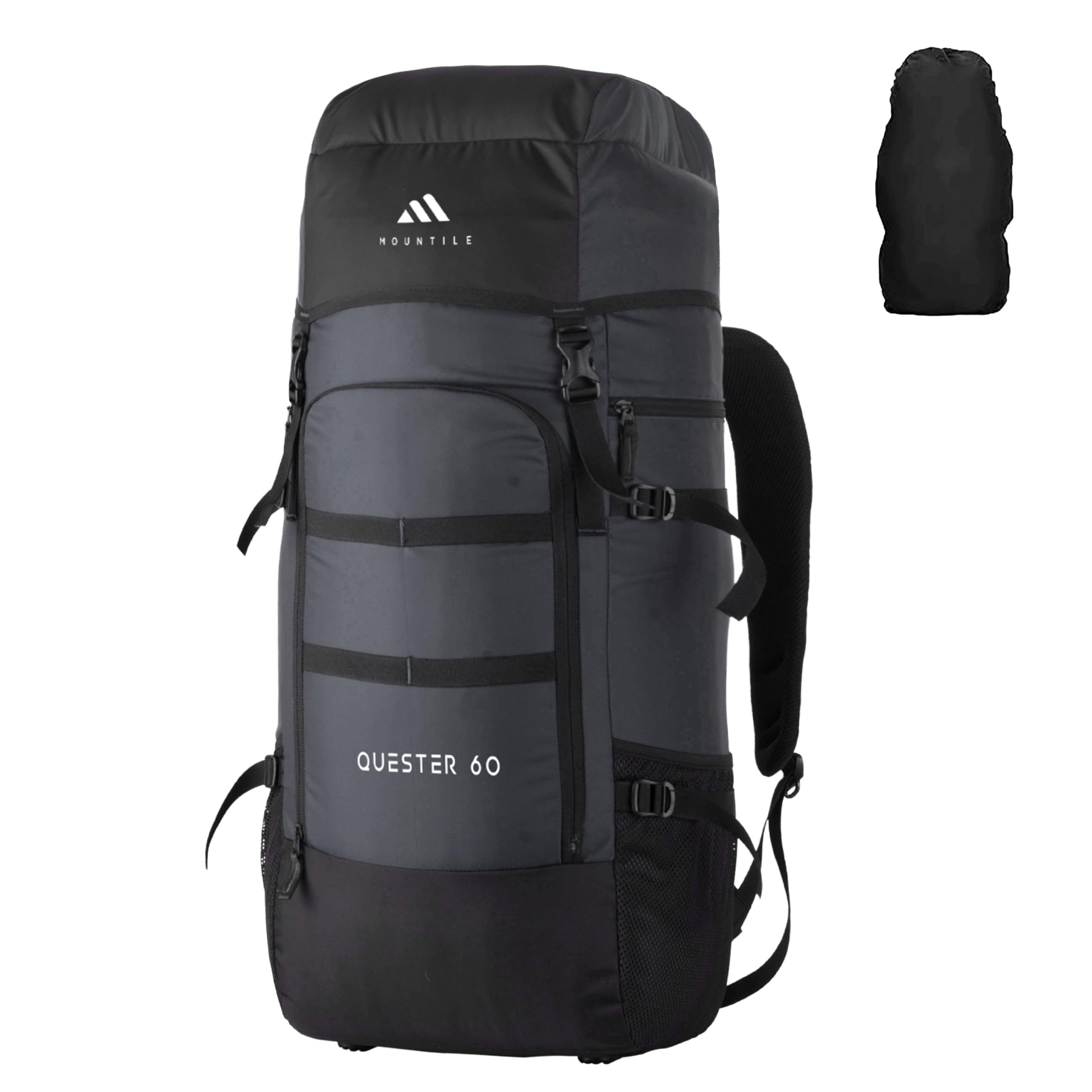 QUESTER 60L Travel Backpack with Water Proof Rain Cover - Camping Hiking Rucksack Trekking Bag - MTL01-image-29