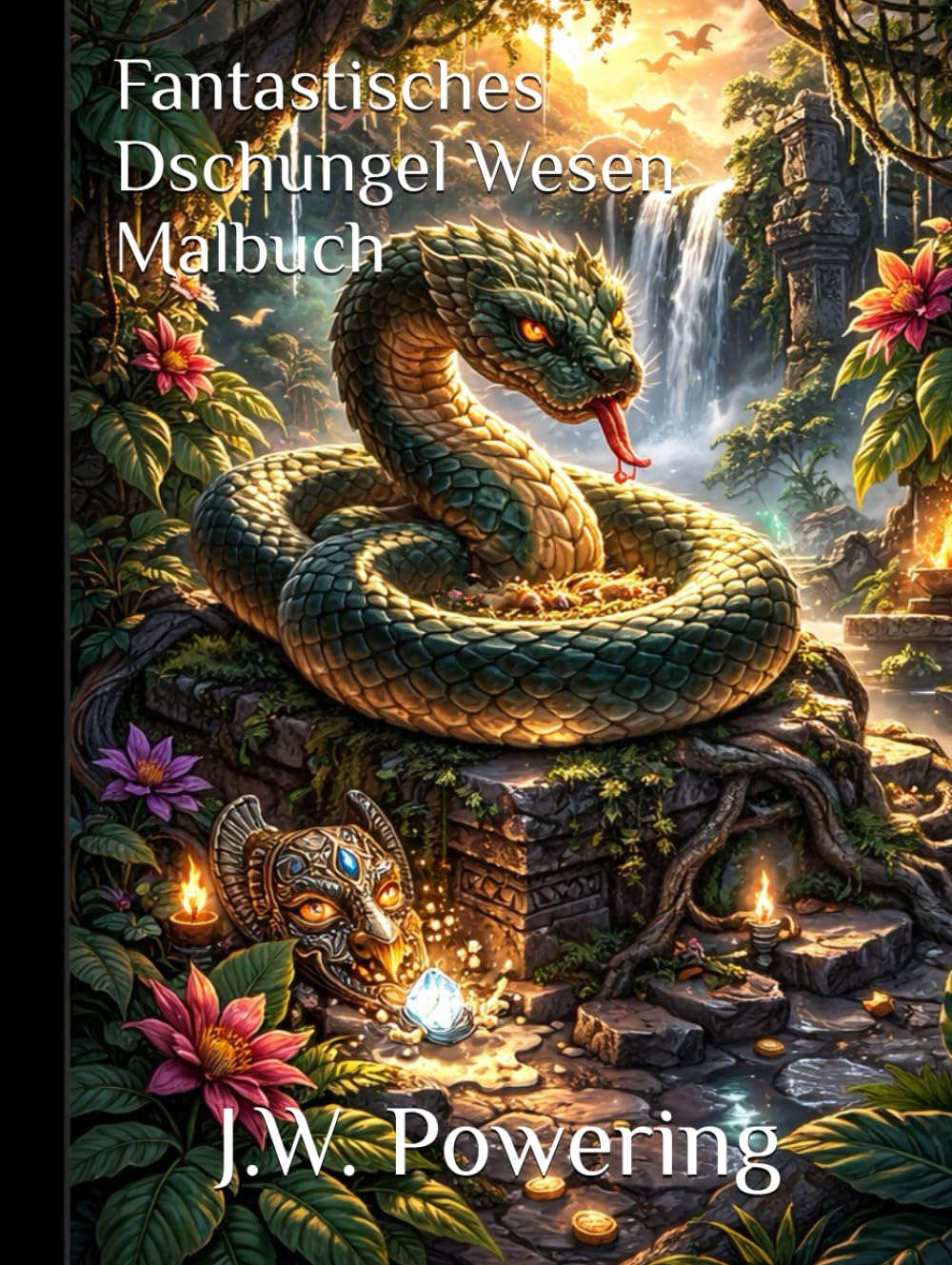 Fantastisches Dschungel Wesen Malbuch: 40 mystische Szenen | Hochdetaillierte Ausmalbilder für Erwachsene | Dschungel-Fantasy & magische Kreaturen (Fantastische Malwelten für Erwachsene)