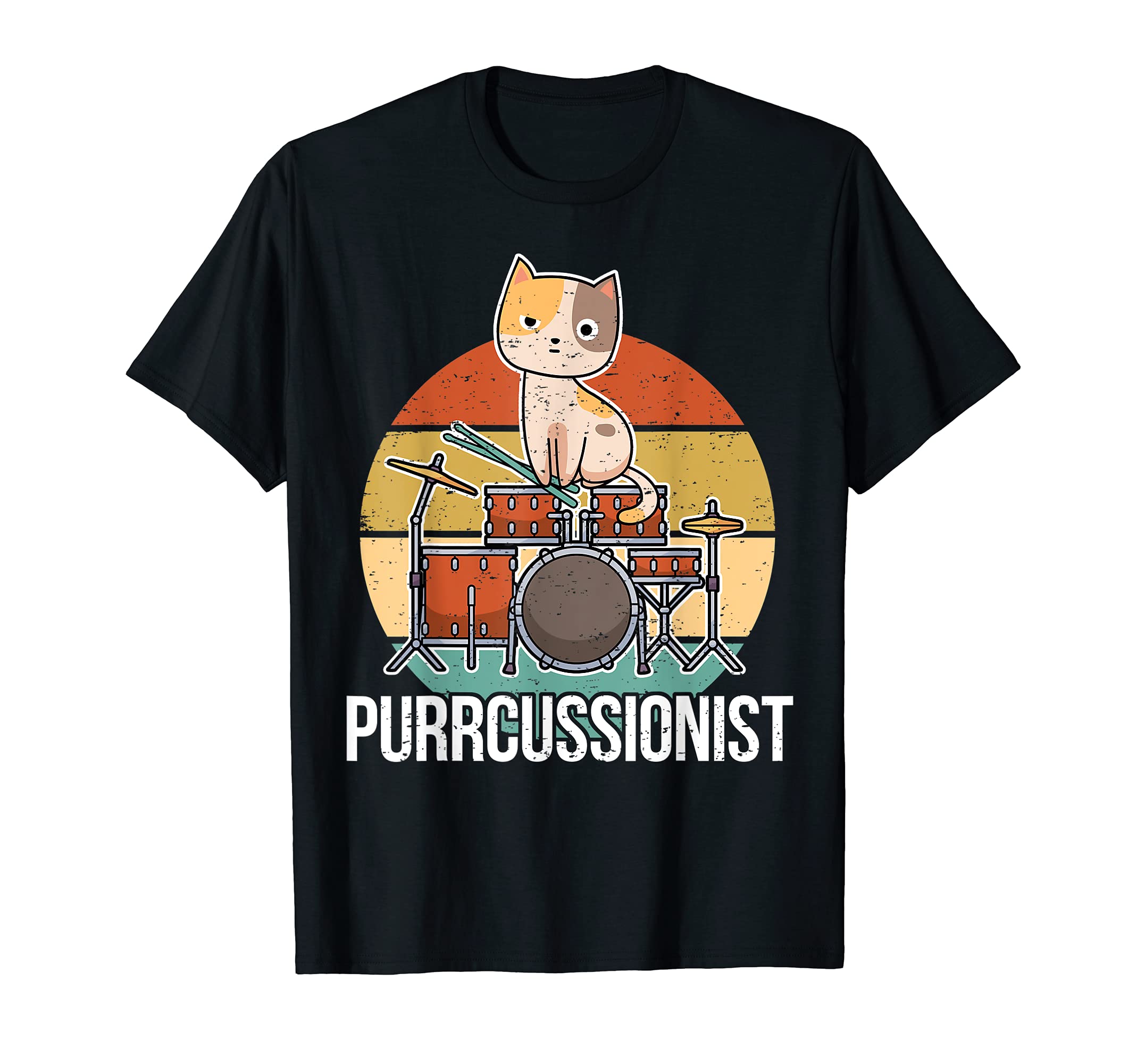 Drumming AccessoriesFunny Percussion Drummer Drumming Drums Saying I Kitten Cat T-ShirtOEKO-TEX STANDARD 100