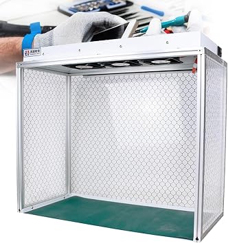 Vertical Laminar Flow Hood, Air Flow Clean Bench, Dust Free Room Workshop,with HEPA-Filter and 3 Fans,for Phone Repair Workshop Laboratory Dust Free Work,110V