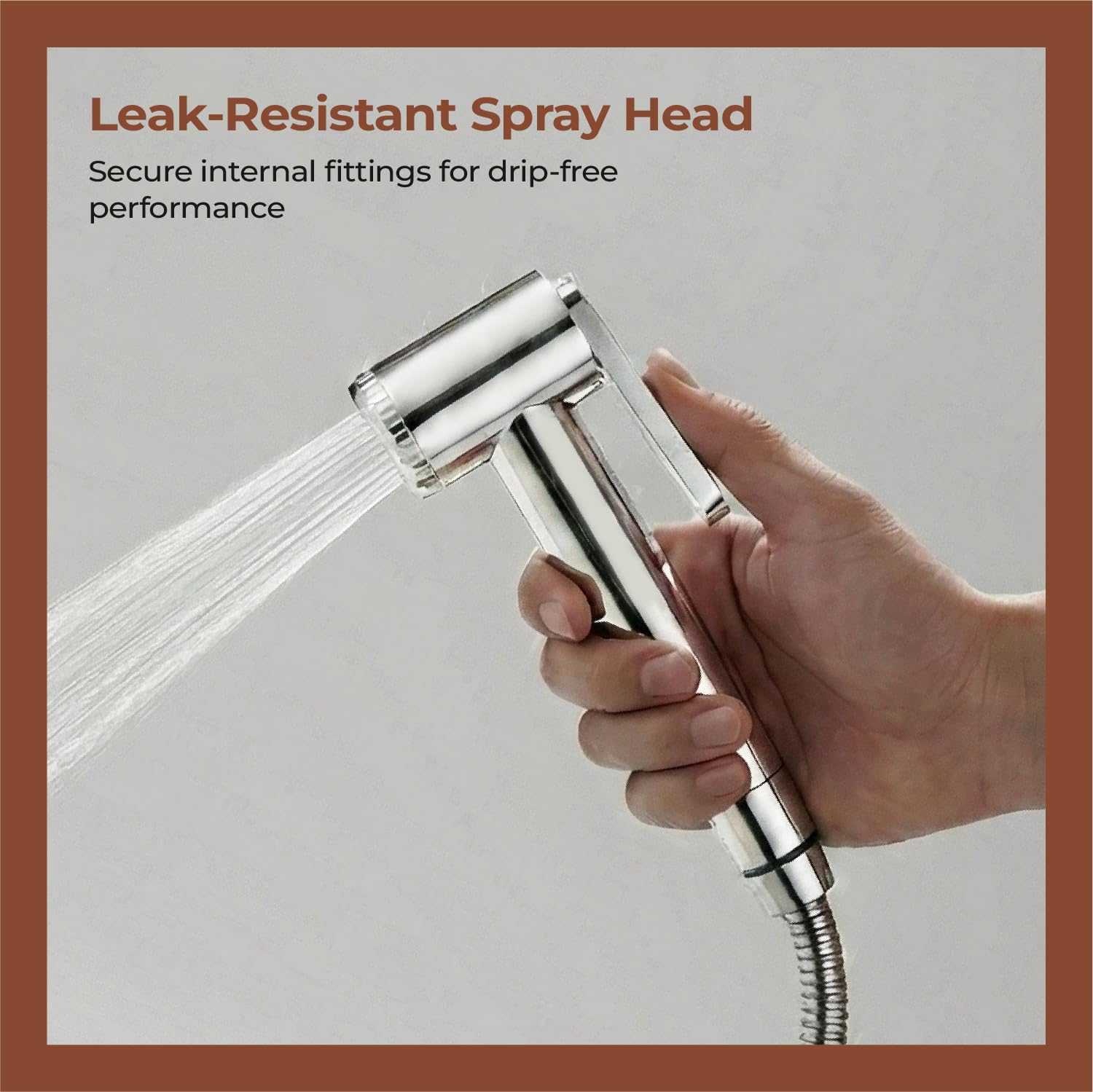 Lifelong Health Faucet Gun, Hand Jet Bidet Spray Head|ABS Material|Health Faucet for Bathroom|Wall Mount Installation (LLBAHFH19, Chrome, 1 Year Warranty)