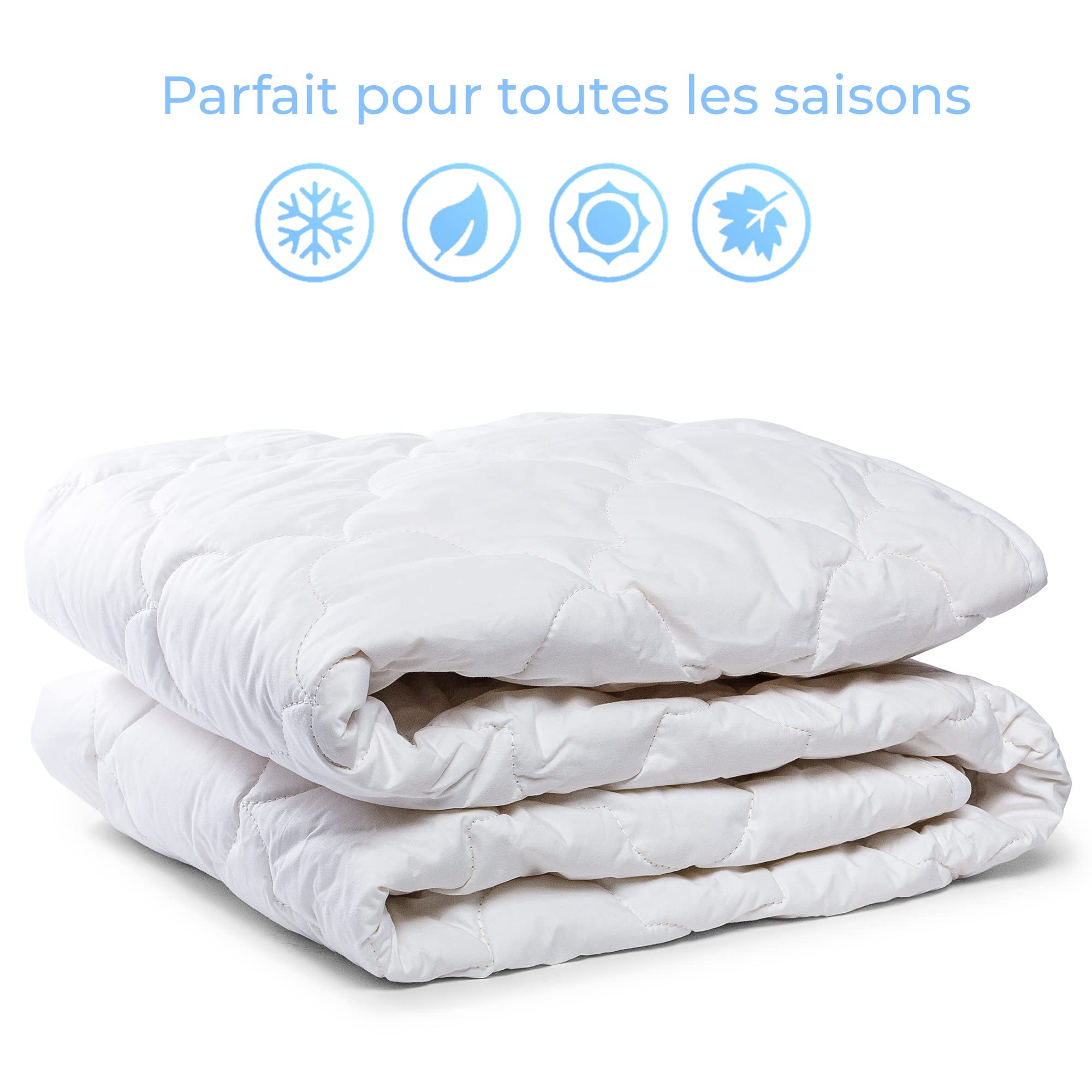 Couette Bébé 100% Laine Naturelle 100x135cm - Anti-allergies 4 TOG Respirante