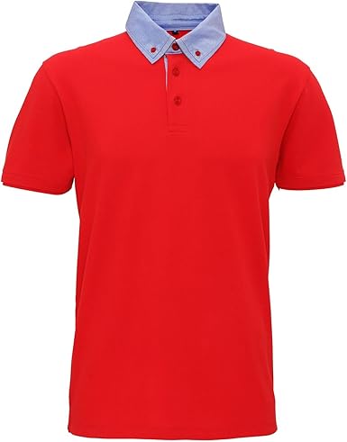 button down collar polo shirts