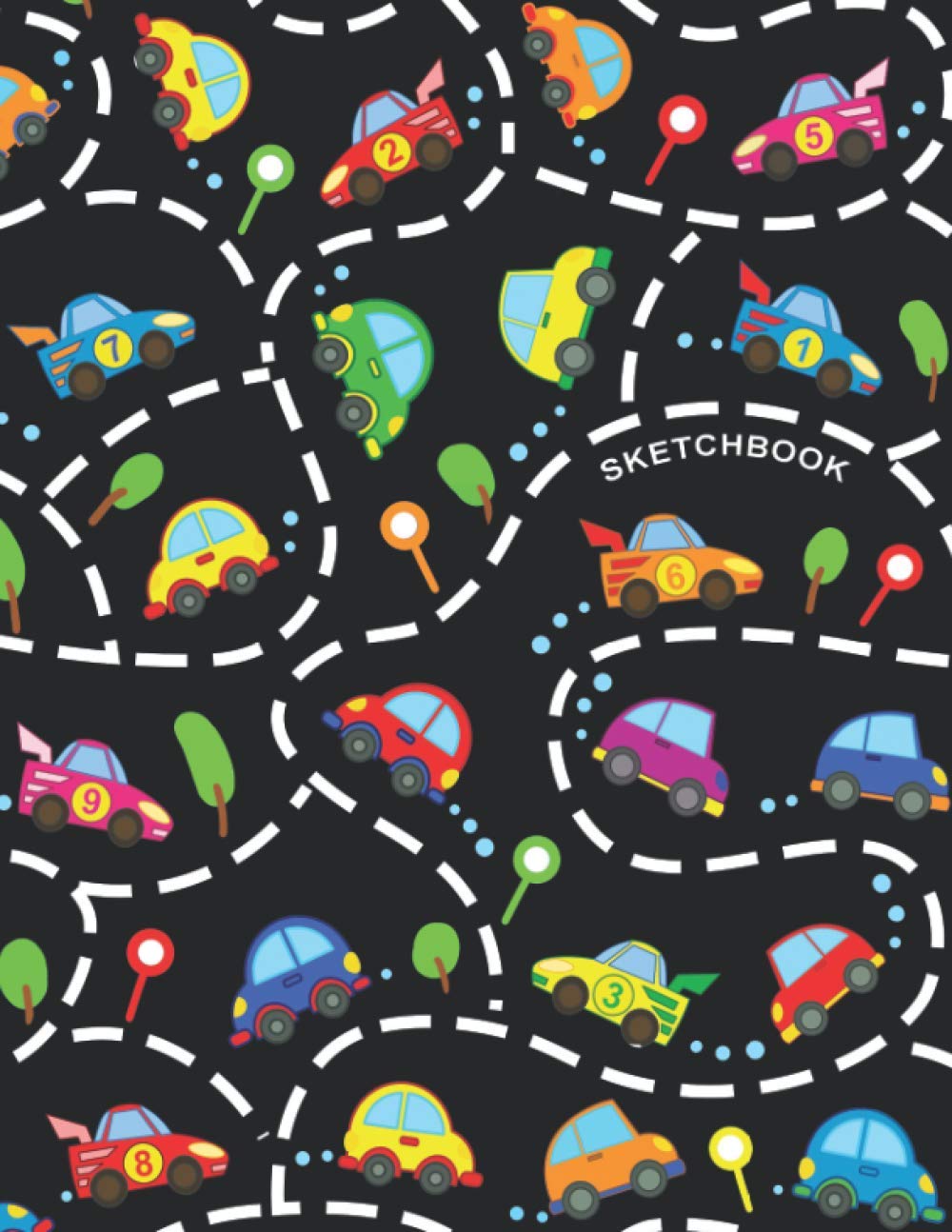 Sketchbook: Blank Notebook for Drawing, Writing, Painting or Doodling for Kids (Toy Cars Pattern)