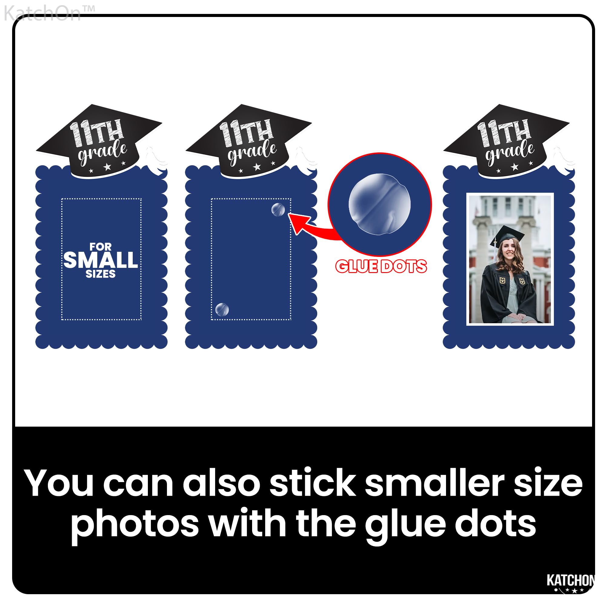 KatchOn, K-12 Grad Photo Banner 5x7 - Large, 10 Feet, Yellow and Blue, 10 feet x 5x7 inches - Image 3
