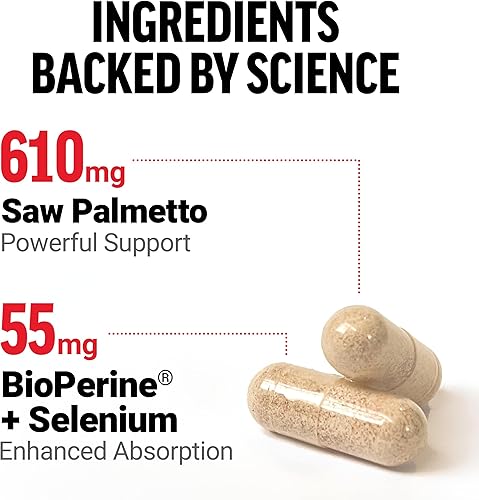 Miniatura 3 de Force Factor Saw Palmetto para hombres, suplemento de próstata para hombres para apoyar la función urinaria, alivio de la próstata y crecimiento del
