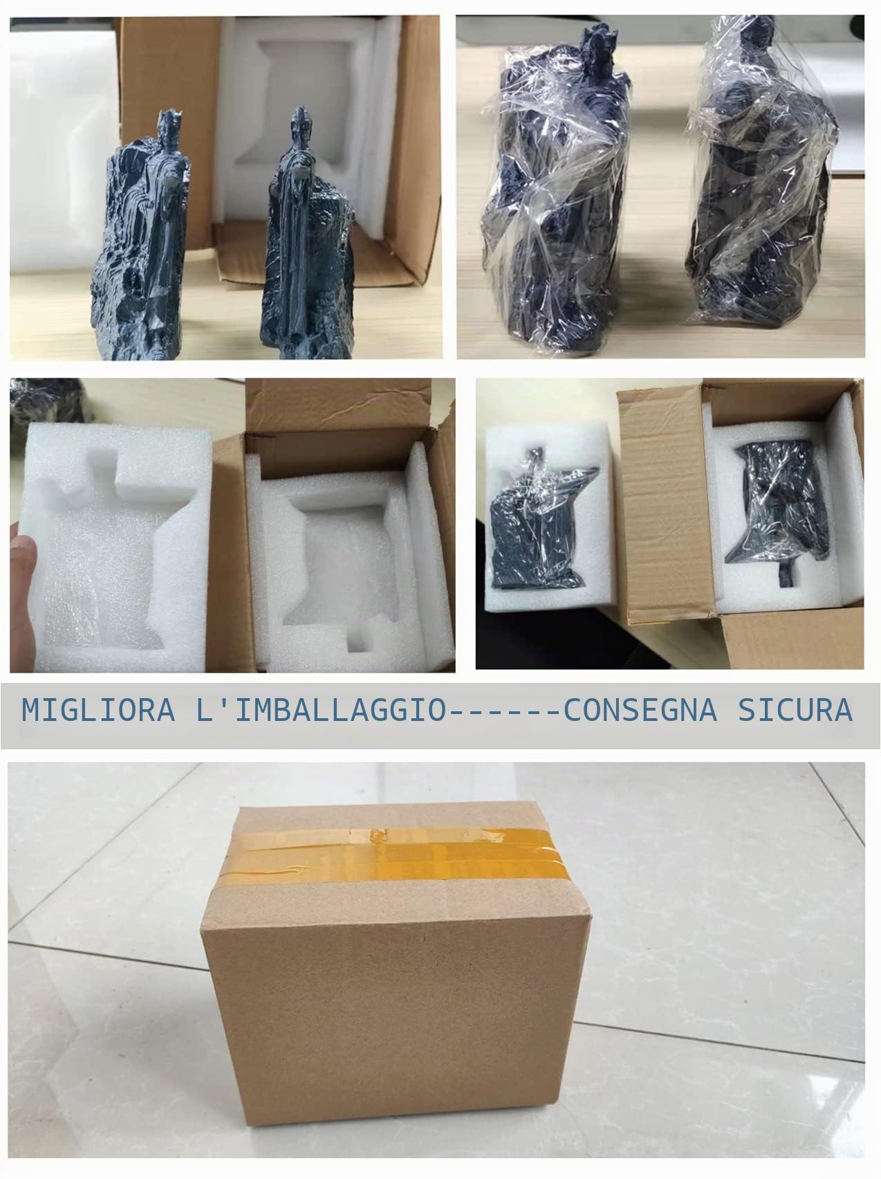 Fermalibri in resina per libro Hobbit, con chiusura a libro e divisori, colore blu, grande