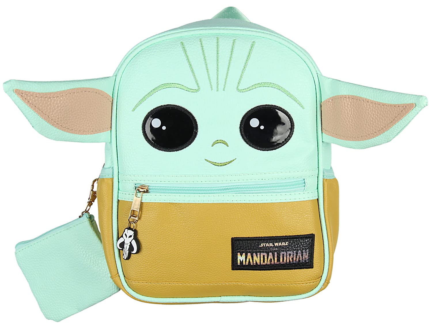 AI ACCESSORY INNOVATIONS Star Wars The Mandalorian Grogu Baby Yoda Mini Backpack 10.5" with Coin Purse