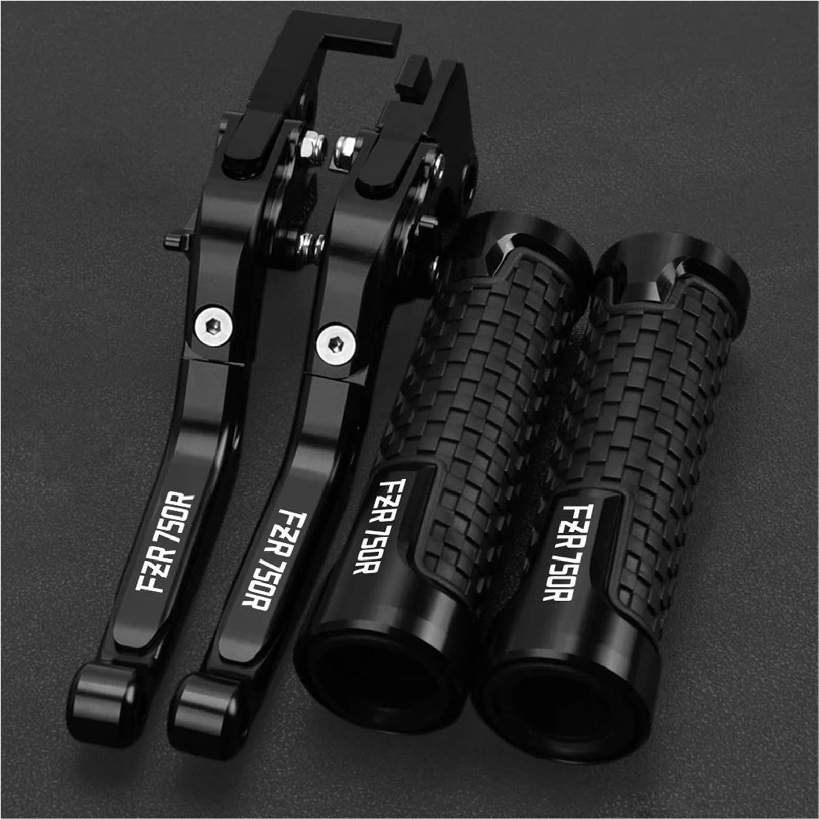 Tgvselpj Black2 Motorcycle Part Motorcycle Parts Adjustable Pivot Brake Clutch Levers Control Handles For Y-Amaha For Genesis Fzr750r 1987-1998(Black2)
