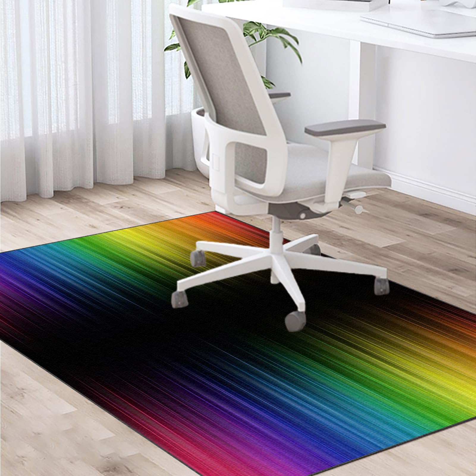 Zteiuqx Computer Gaming Chair Mat,Office Chair Mat for Hardwood Floor & Carpeted Floor, Heavy Duty Floor Protector Desk Chair Mat for Carpet Floors, Non Slip Chair Mat for Home Office 180 x 200 cm
