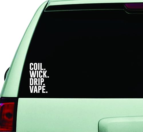 Coil Wick Drip Vape Wall Decal Design Sticker Vinilo Art Palabras Decoración Coche Camión JDM Parabrisas Race Drift Ventana Divertido Adulto