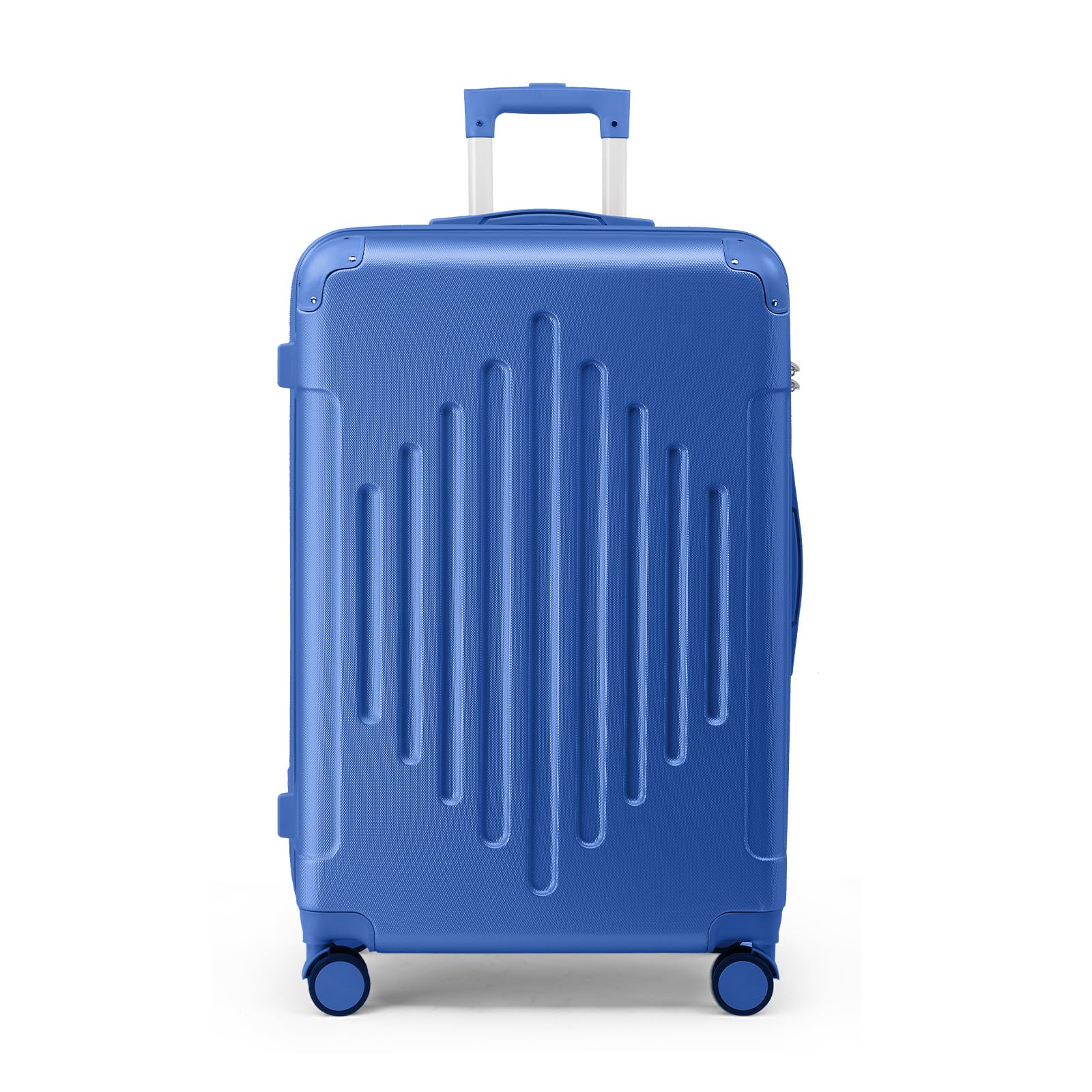 LALAHO Valise Grande Taille Rigide en ABS, 4 roulettes Spinner, Coins Renforcés, Serrure à Combinaison, Poignée Télescopique - Bagage Soute (Azur, XL/75cm)