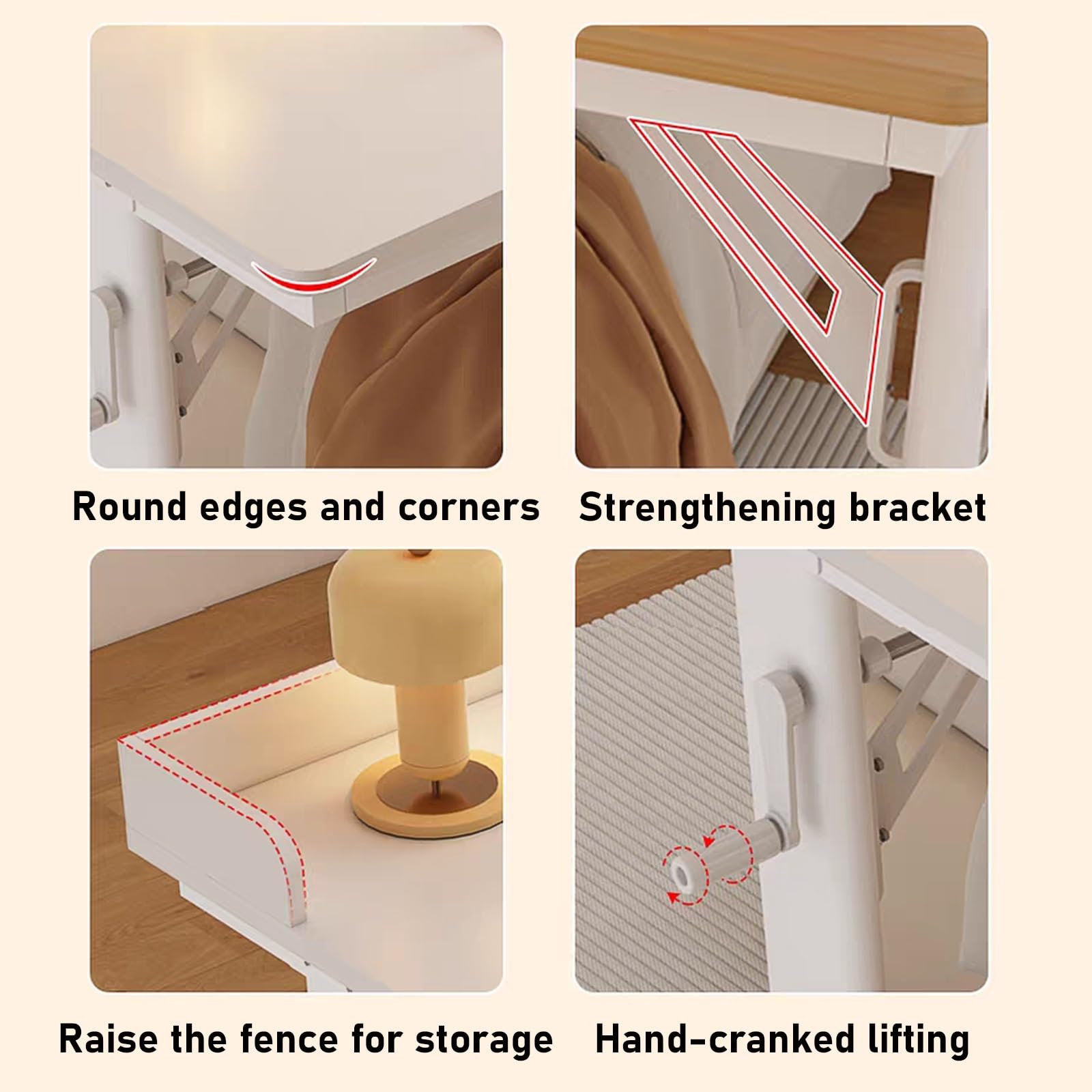 Mesa rodante de altura ajustable con ruedas, estación de trabajo móvil extensible para laptop, escritorio versátil para comedor, bar, oficina en casa, 59 x 19.7 x 28.3 pulgadas
