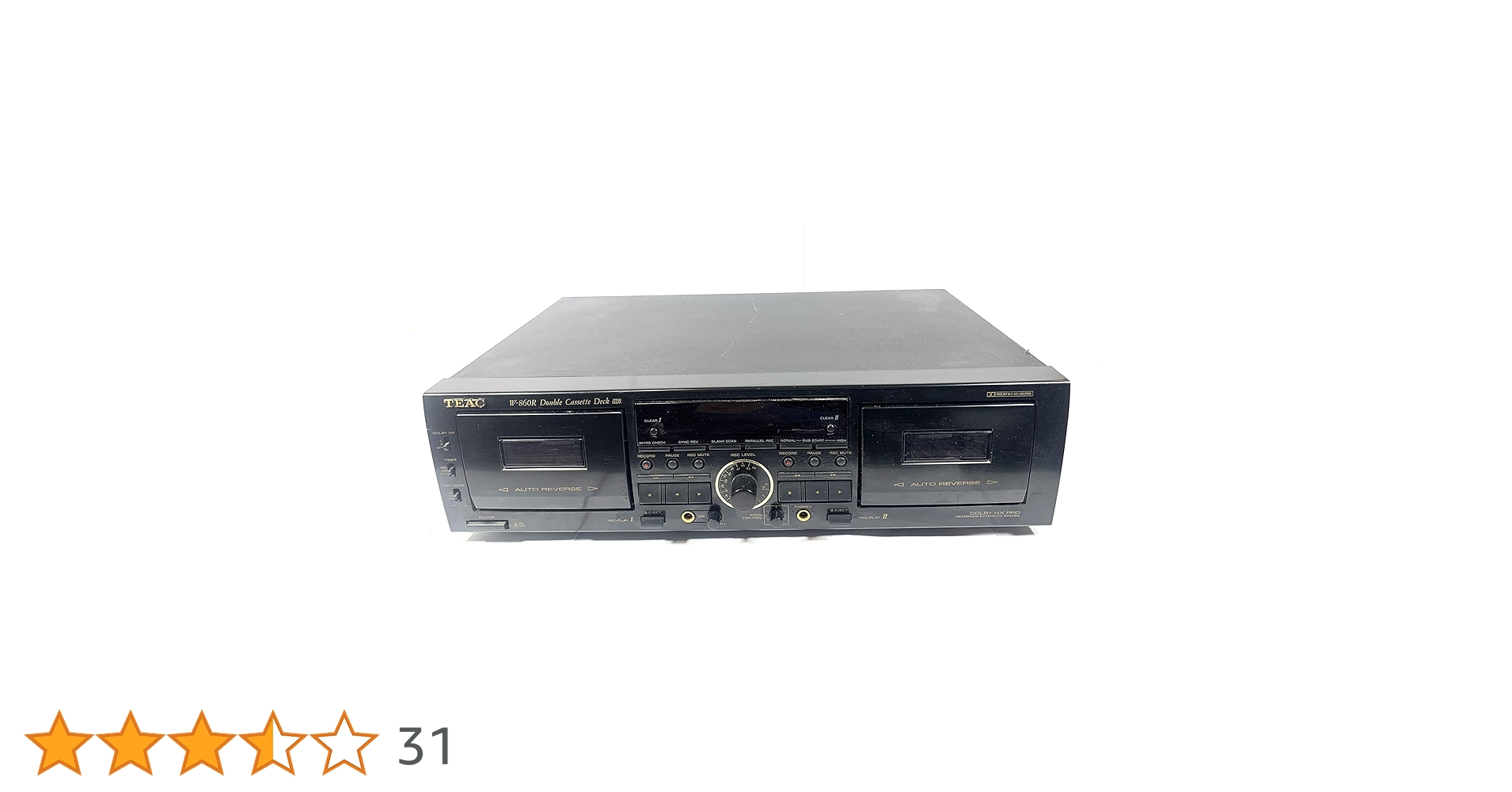 【動作OK！！】ダブルカセットデッキ　TEAC　W-860R　ブラック　② TEAC カセットデッキ ブラック W-860R-B 【中古整備品