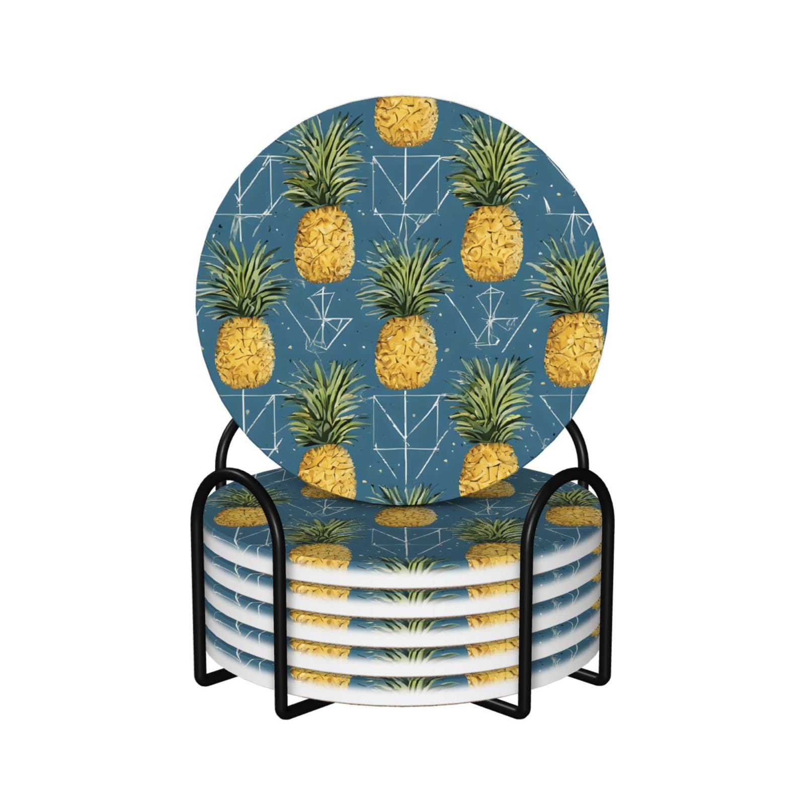 Dessous de verre en céramique lot de 6 idée cadeau pendaison de crémaillère et mariage