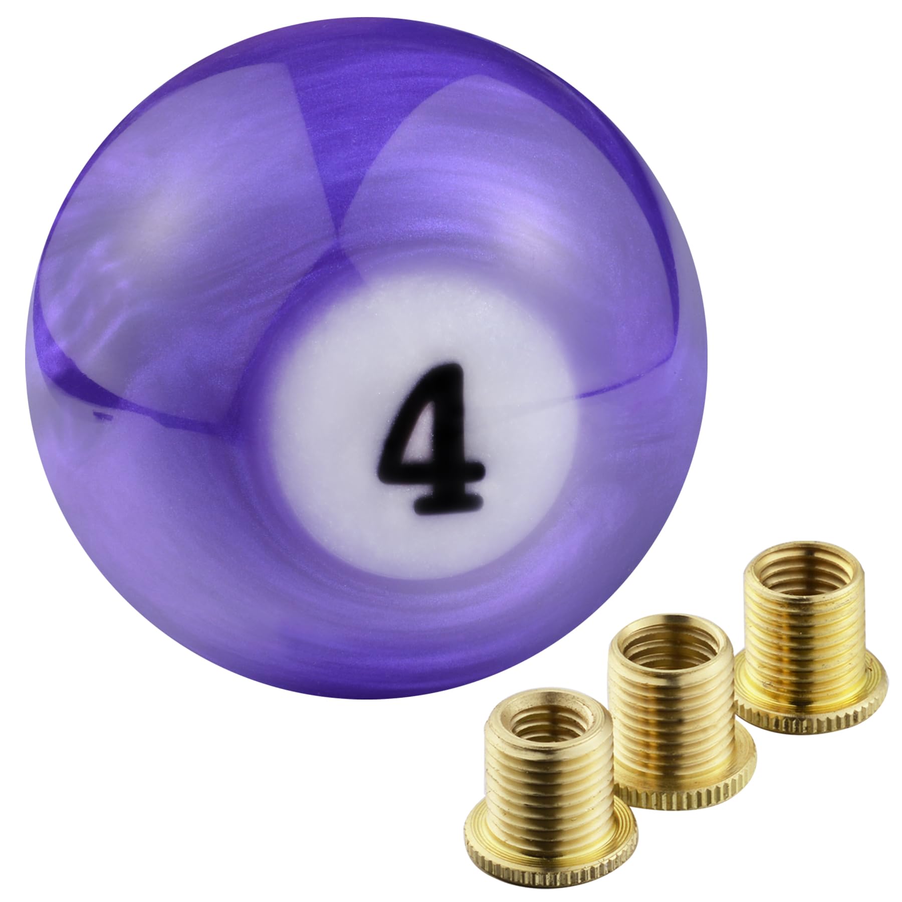 Padaodao Purple1 Purple-1 Car Shifter Knob, Number 4 Ball Gear Shift Knobs For Most Transmissions Cars Suv Trucks