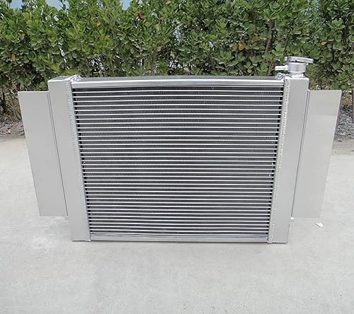 Miniatura 5 de Radiador de aluminio de 3 filas para Mazda RX2 RX3 RX4 RX5 S1 S2 MT 1969-1983 con tubo calefactor 1970 1971 1972 + ventilador