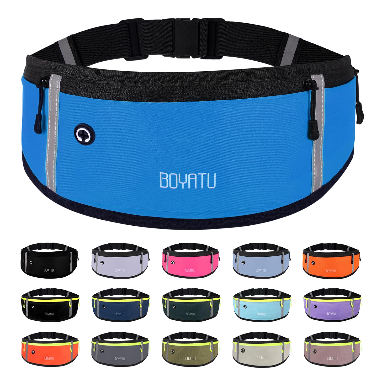 Running Belt Waist Fanny Pack: Slim Phone Holder Workout Pouch for Walking JoggingBlue