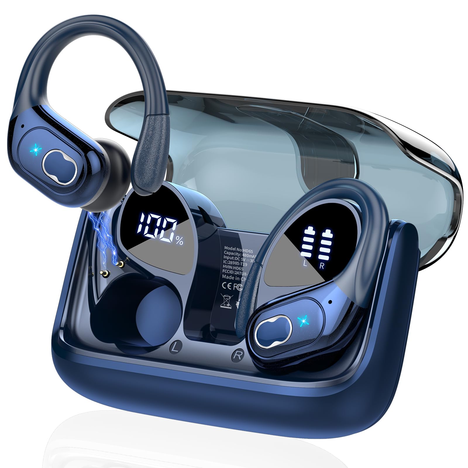 real time translation earbuds blue 3-in-1 bluetooth 5.4