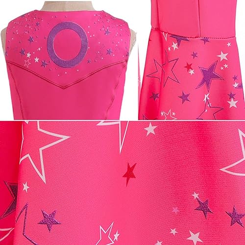 Miniatura 6 de Trajes de vaquera para niños, disfraz de discoteca hippie de los años 70 y 80 para niñas, pantalón acampanado rosa para Halloween y cosplay