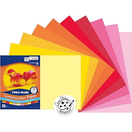 Pacon Premium 76 lb. Tru-Ray Assortment Paper Construction 12" x 18"
